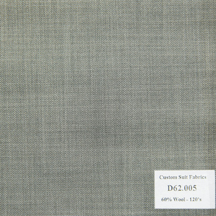 [ Hết hàng ] D62.005 Kevinlli V4 - Vải Suit 60% Wool - Xám Trơn